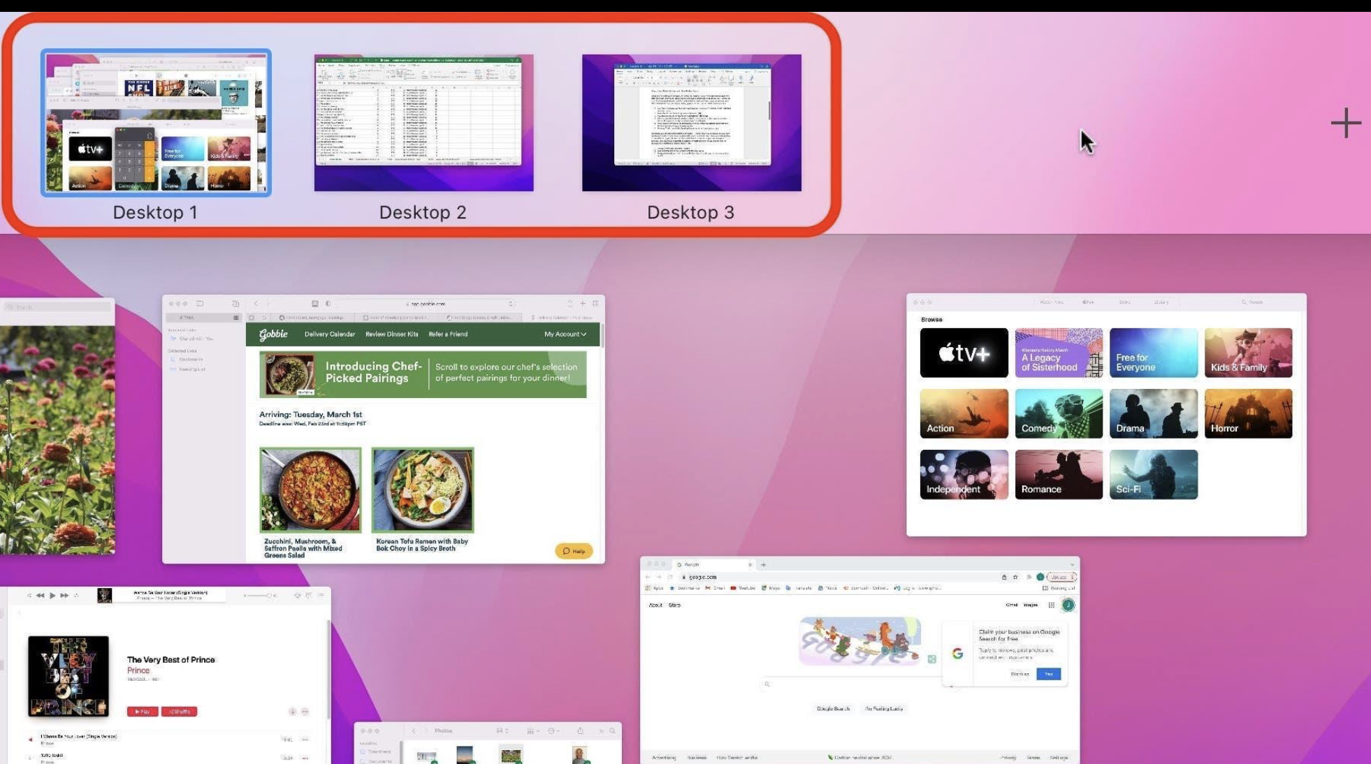 Зураг 8. macOS-ийн Finder, Dock болон Mission Control функцүүд. жишээ 1 зураг