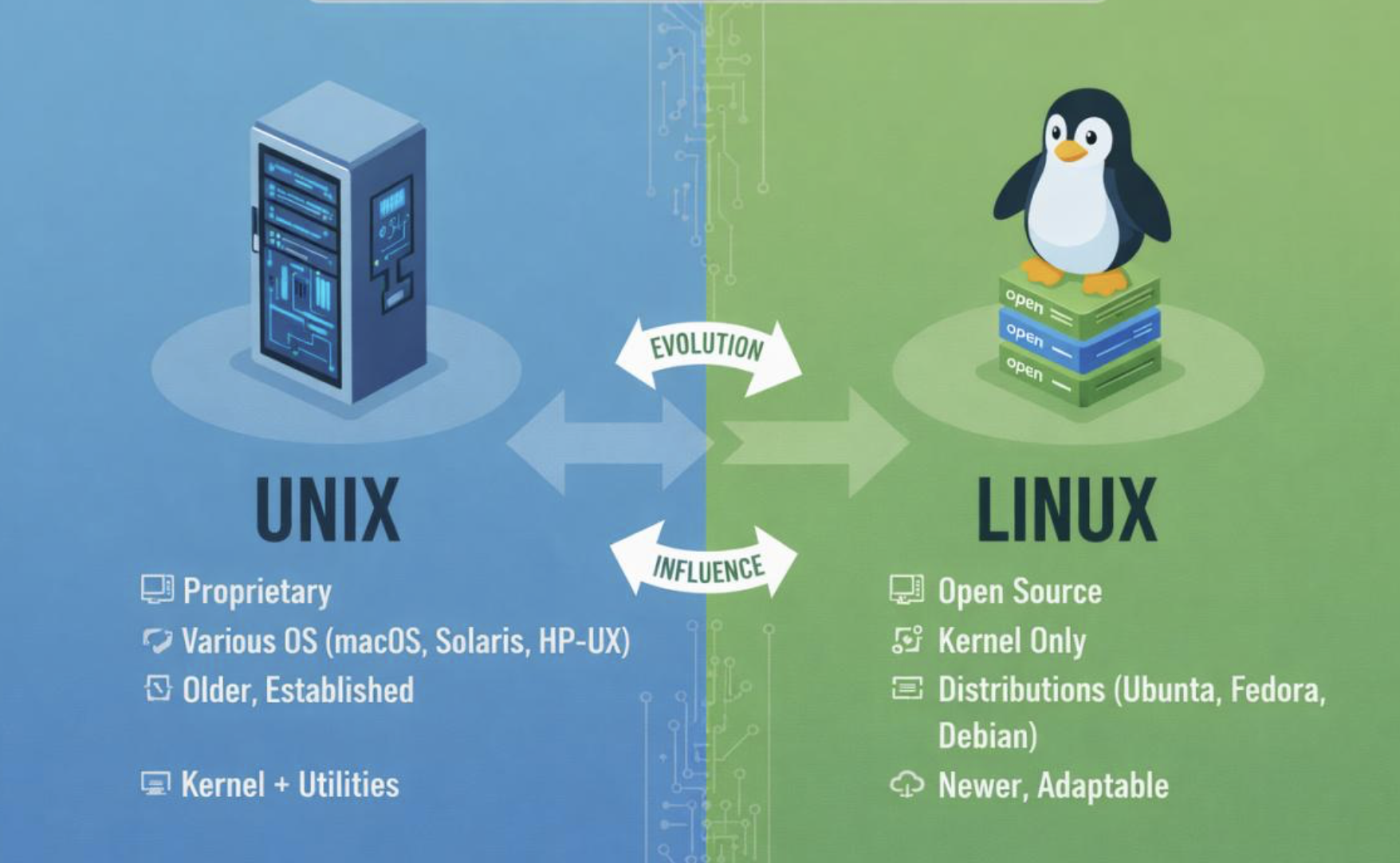 Unix болон Linux-ийн үндсэн ялгаа